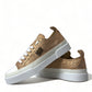 Elegant Gold Low-Top Sneakers - Chic Comfort Footwear