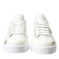Elegant White Leather Portofino Sneakers