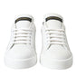 Elegant Portofino White Leather Sneakers
