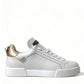 Elegant Portofino White Leather Sneakers
