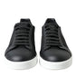 Elegant Black and White Low-Top Sneakers