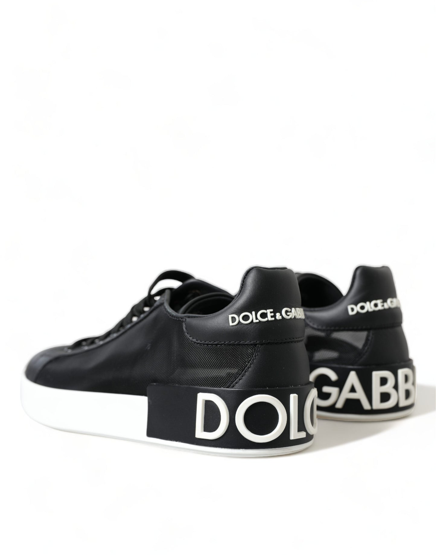 Elegant Black and White Low-Top Sneakers