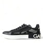 Elegant Black and White Low-Top Sneakers