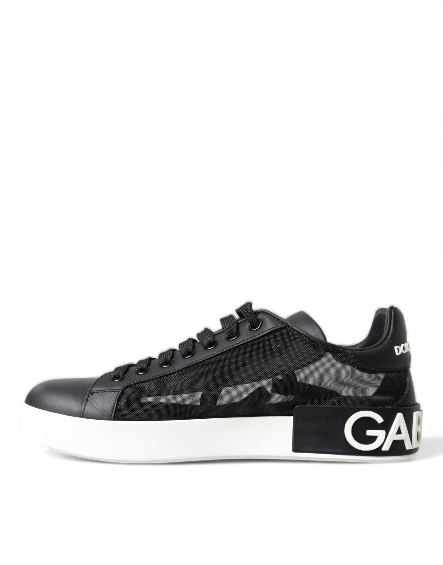Elegant Black and White Low-Top Sneakers