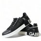 Elegant Black and White Low-Top Sneakers