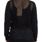 Chic Transparent Back Woolen Cardigan