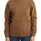 Chic Brown Crewneck Cotton Sweater