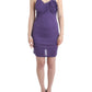 Elegant Purple Jersey Cocktail Dress