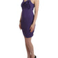 Elegant Purple Jersey Cocktail Dress