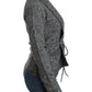 Elegant Gray Wool Blend Cardigan