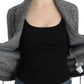 Elegant Gray Wool Blend Cardigan