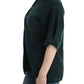 Elegant Green Wool-Mohair Blend Cardigan