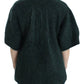 Elegant Green Wool-Mohair Blend Cardigan