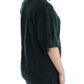 Elegant Green Wool-Mohair Blend Cardigan