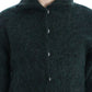 Elegant Green Wool-Mohair Blend Cardigan