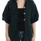 Elegant Green Wool-Mohair Blend Cardigan