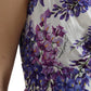 Elegant Wisteria Print One Shoulder Midi Dress