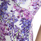 Elegant Wisteria Print One Shoulder Midi Dress