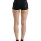 Chic High-Waist Cotton Hot Pants