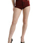 High Waist Red Denim Hot Pants Shorts
