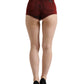 High Waist Red Denim Hot Pants Shorts