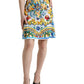 High Waist Majolica Print Mini Skirt
