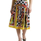 Elegant High Waist A-Line Midi Skirt