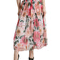 Floral Print High-Waist Silk Maxi Skirt