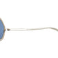Elegant Gold Framed Blue Lens Sunglasses