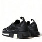 Elegant Black Mesh Sorrento Sneakers