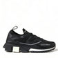 Elegant Black Mesh Sorrento Sneakers