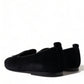 Elegant Velvet Black Dress Loafers