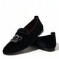 Elegant Velvet Black Dress Loafers