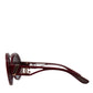 Elegant Bordeaux Round Sunglasses for Men