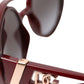 Elegant Bordeaux Round Sunglasses for Men