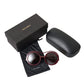 Elegant Bordeaux Round Sunglasses for Men