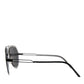 Elegant Black Metal Sunglasses for Men
