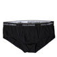 Elegant Black Cotton Stretch Briefs