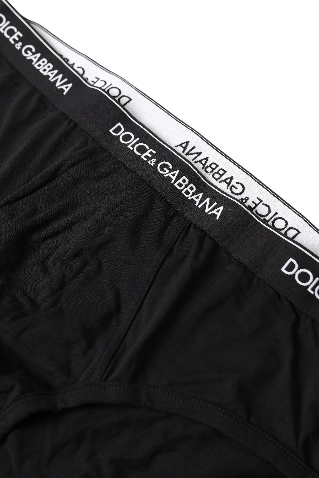Elegant Black Cotton Stretch Briefs