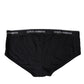Elegant Black Cotton Stretch Briefs