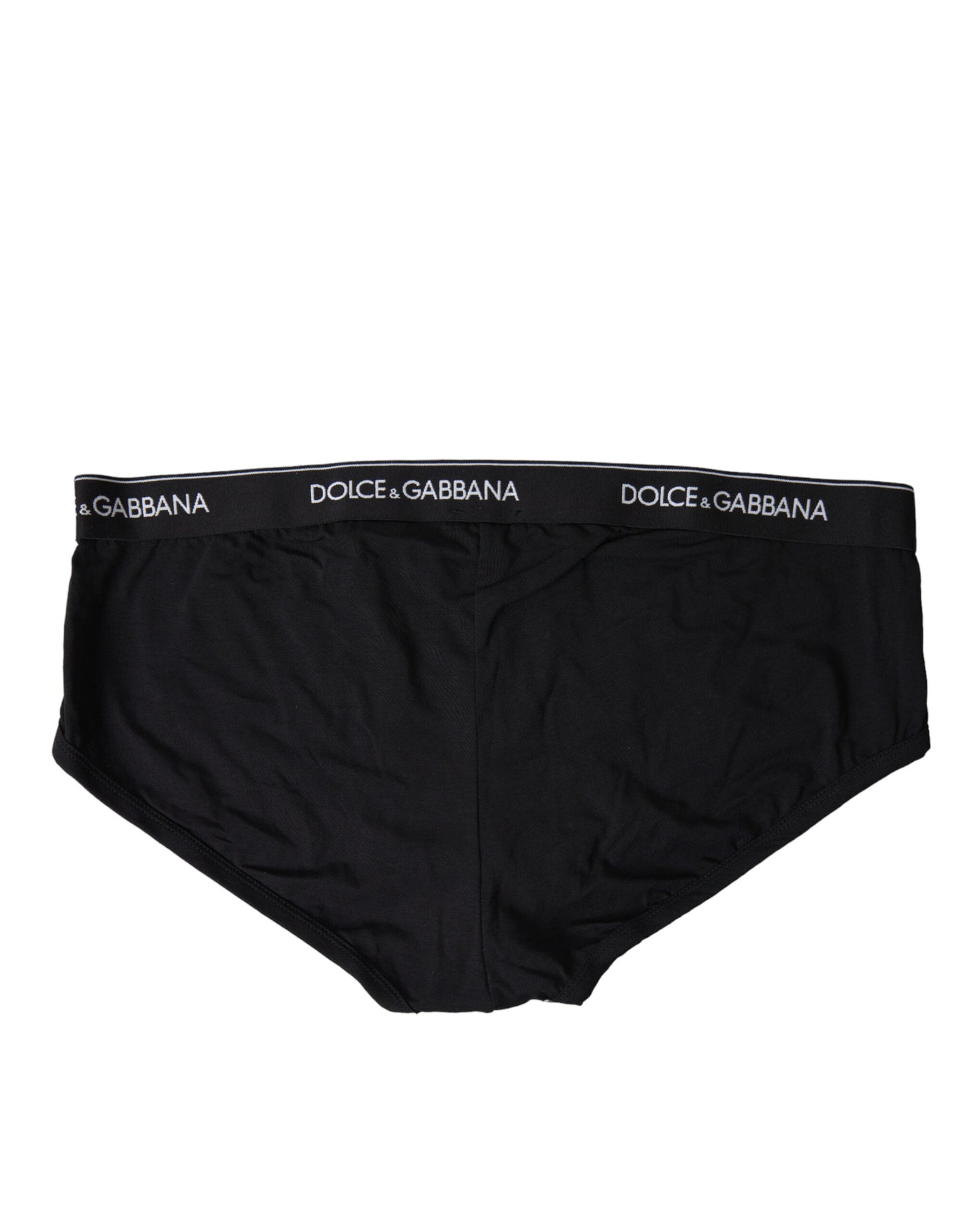 Elegant Black Cotton Stretch Briefs