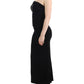 Elegant Strapless Black Maxi Dress