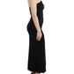 Elegant Strapless Black Maxi Dress