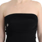 Elegant Strapless Black Maxi Dress
