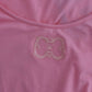 Pink Cotton Blend Tank Top with Cap Sleeves