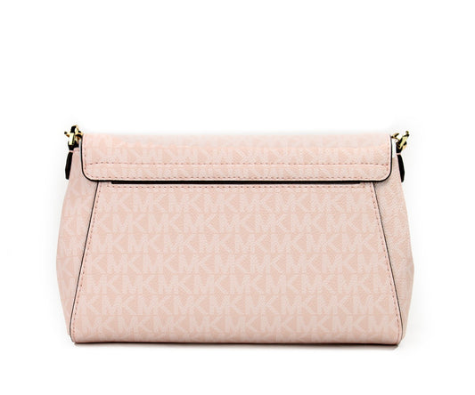 Jet Set Medium Powder Blush PVC Convertible Pouchette Crossbody Bag