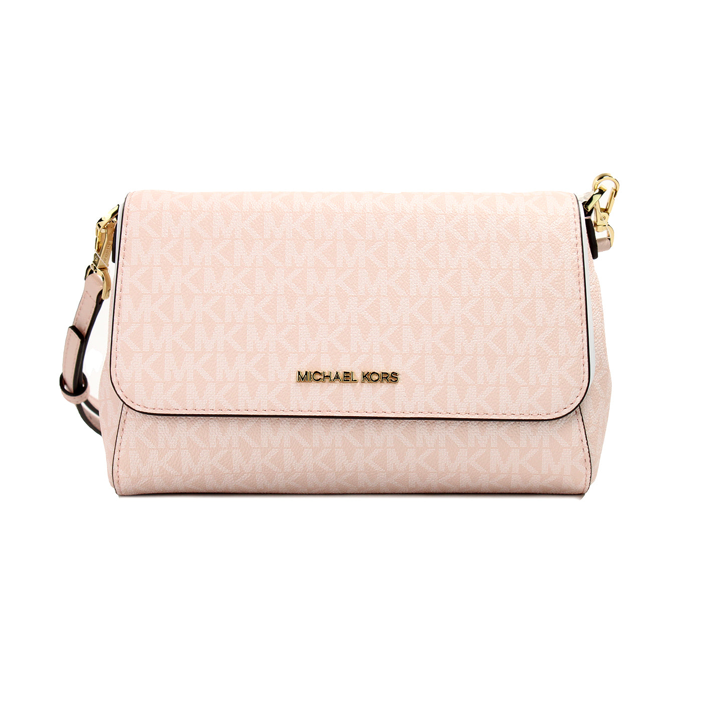 Jet Set Medium Powder Blush PVC Convertible Pouchette Crossbody Bag