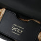 Elegant Black Leather Sicily Shoulder Bag