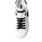 Elegant Low Top White Leather Sneakers