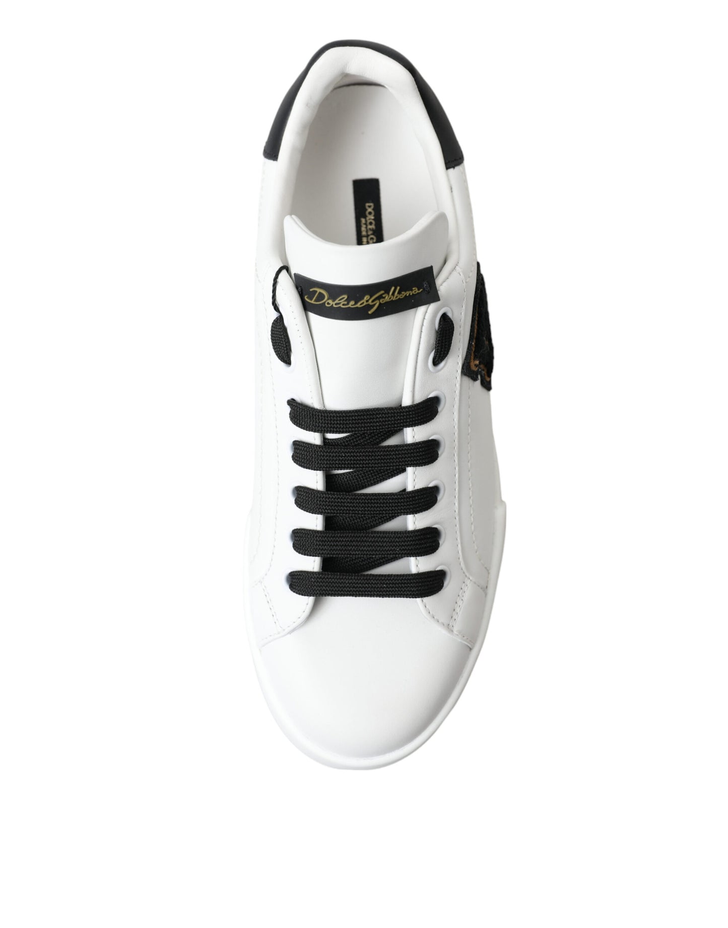 Elegant Low Top White Leather Sneakers